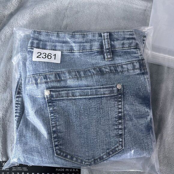 Venus Flare Leg Jeans Womens Size 10 Ankle Slit Button Fly Acid Wash Blue - Picture 12 of 12